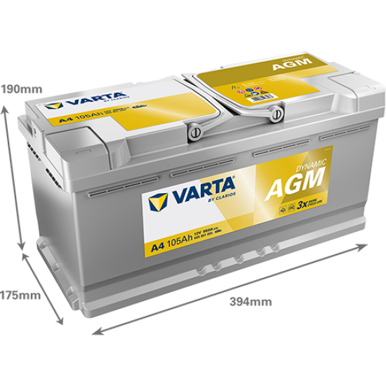 Varta Silver Dynamic AGM A4 (105Ah)