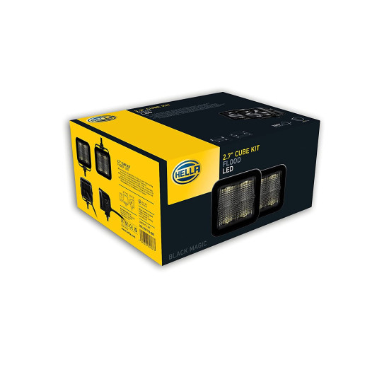 HELLA 1FA 358 176-801 LED-Spotlight - Black Magic Cube Kit 2.7"