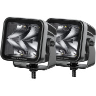 HELLA 358176821 Black Magic LED Series 3.2'' Cube Set - LED Spotlight - Offroad Driving Lights