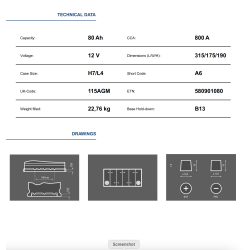 Varta Silver Dynamic AGM A6 (80Ah)